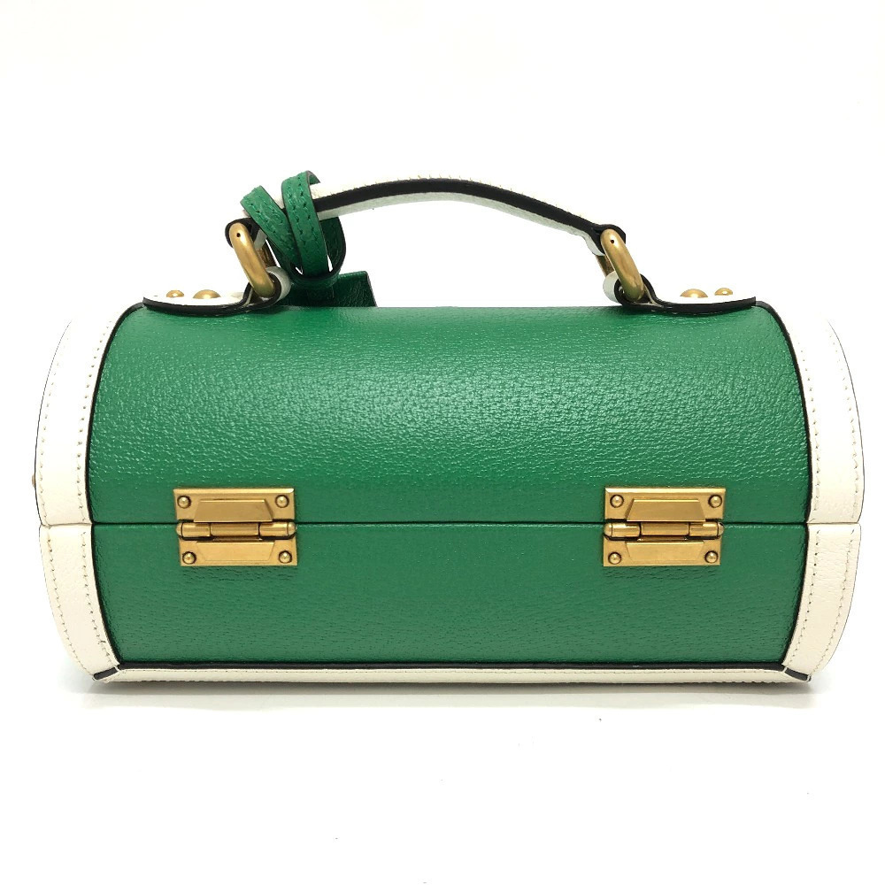 Gucci Leather Bag Case Handbag Golf Ball Green Logo Collaboration Adidas